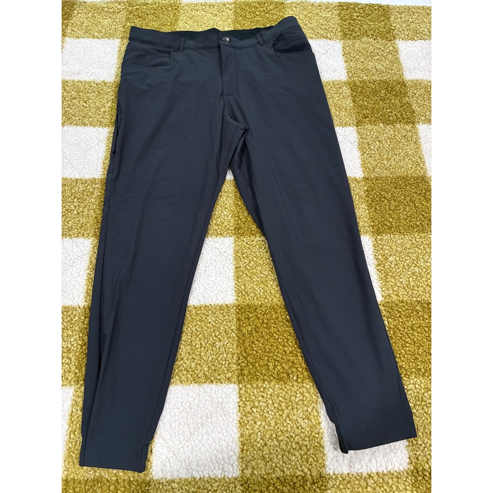 BYLT Premium Basics Everyday Pant Mens 36 Dark Grey Performance Stretch Chino